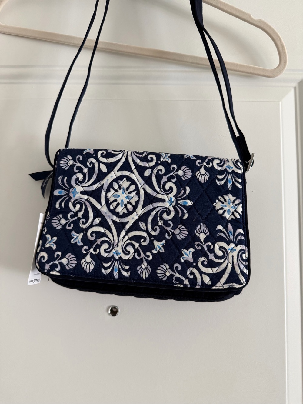 Steel Blue Medallion Vera Bradley Floral Crossbody Shoulder Bag NWT